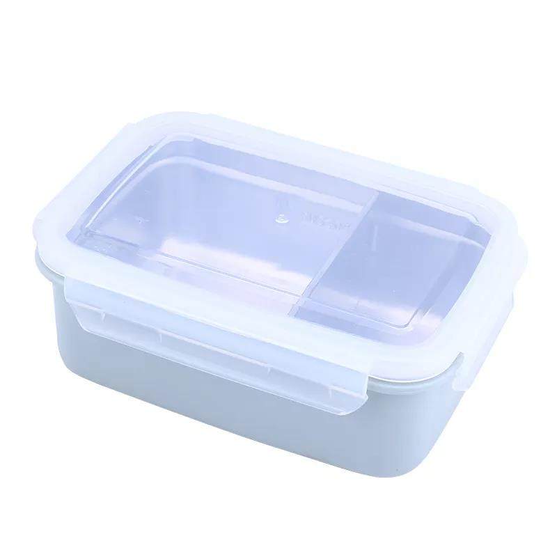 Student use reusable eco friendly 2 compartment stainless steel lunch box food grade lunch box|1-3L