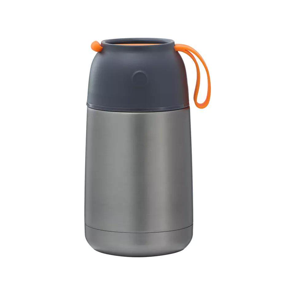 Double Wall Stainless Steel Lunch Box Kids Vacuum Thermos Food Jar Flask With Soup Spoon|450ml