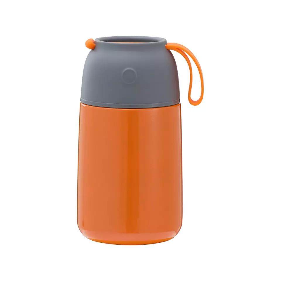 Double Wall Stainless Steel Lunch Box Kids Vacuum Thermos Food Jar Flask With Soup Spoon|450ml