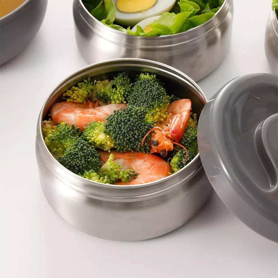 Food Jar Insulated Double Wall Stainless Steel Kitchen Round Carbon Steel Outdoor Sport All-season|22oz 650ml