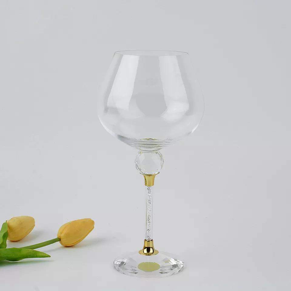 Handmade high-pole diamond wine glasses for weddings|650ml