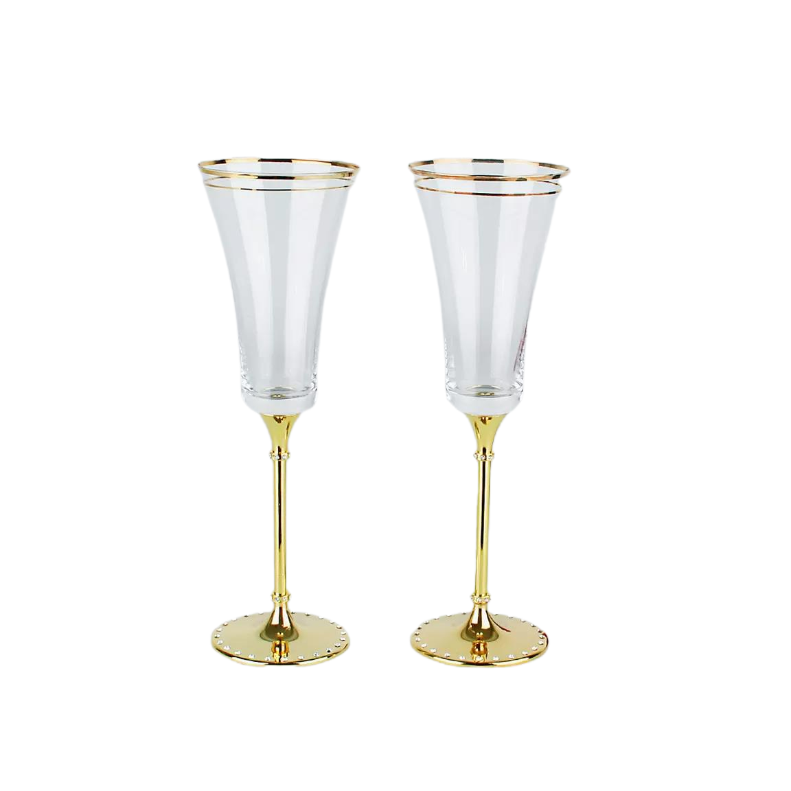 Nordic vintage crystal goblet golden luxury champagne glass|300ml