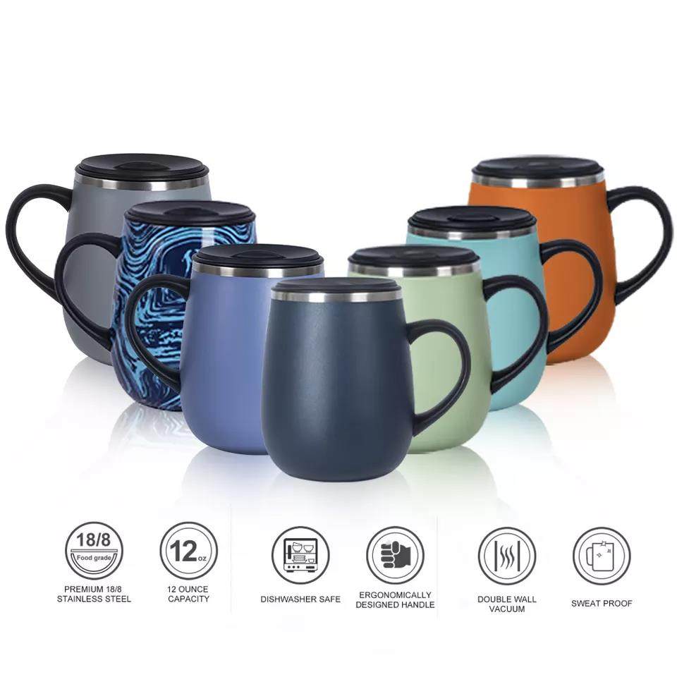 ustom thermos tea mugs with handle insulated cup and coffee mug|320ml/460ml