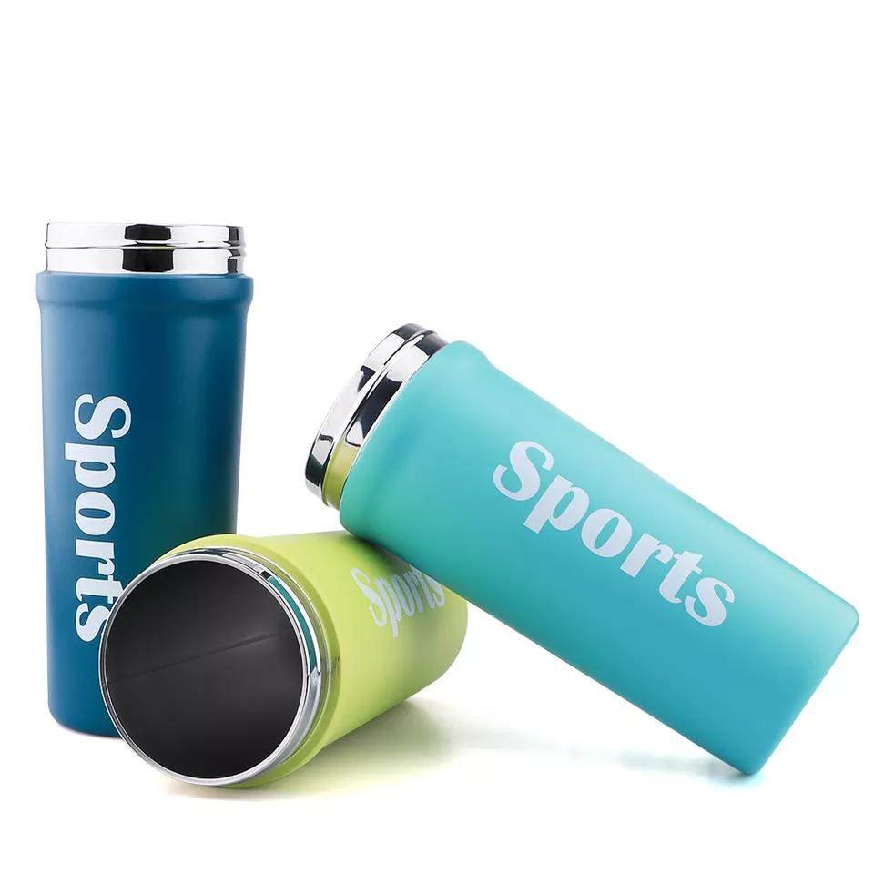 Vacuum heat preservation sports water bottle metal thermos bottle stainless steel ball shaking bottle|20oz