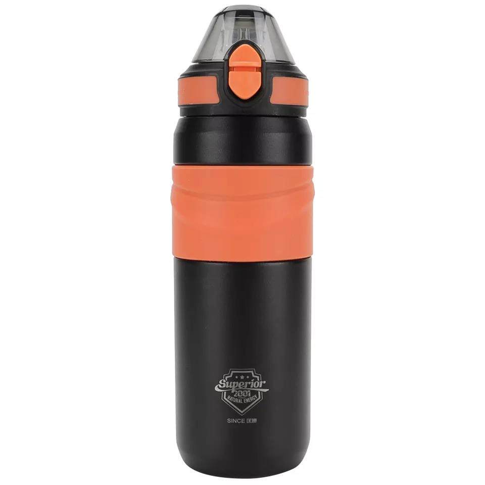 Stainless Steel Sport Vacuum Water Bottle With Handle and Silicone Straw Lid|500ml