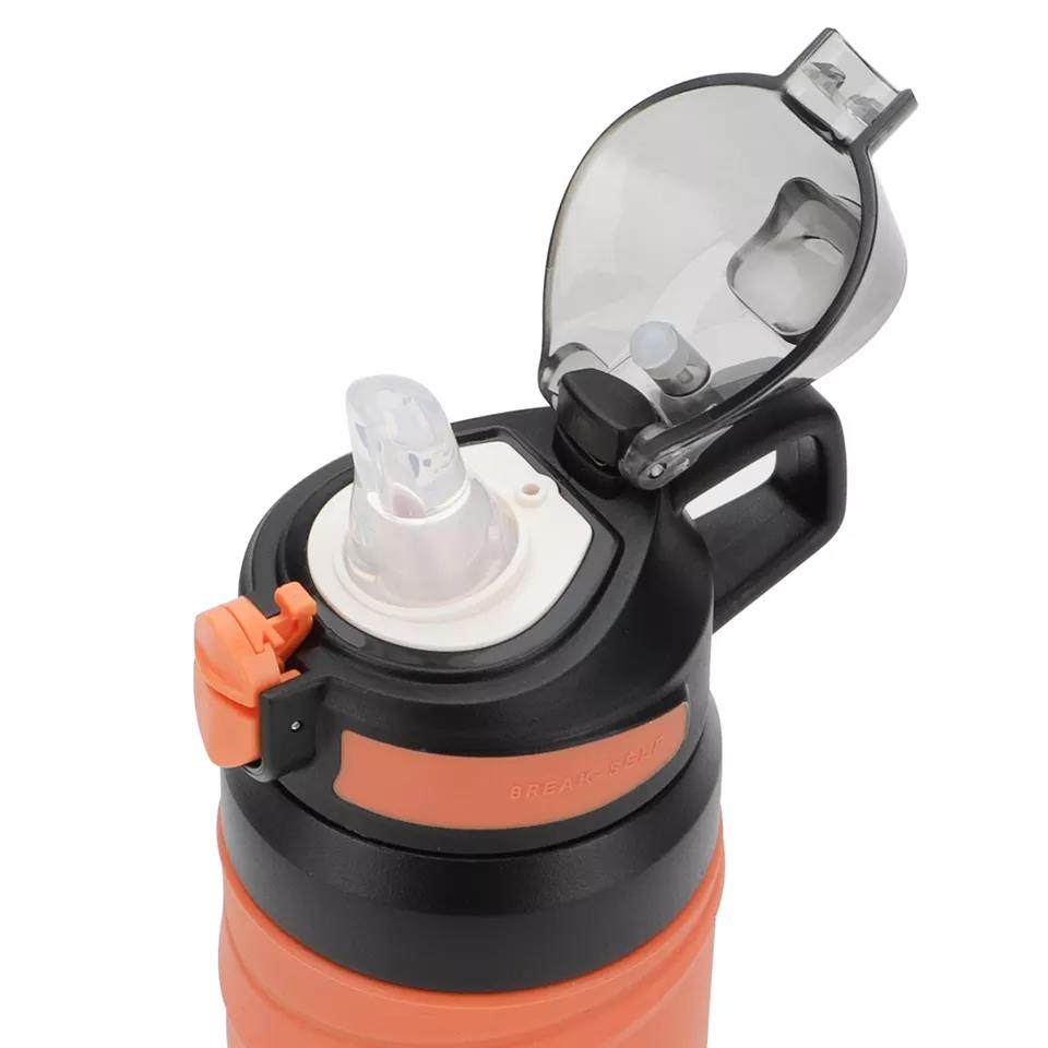 Stainless Steel Sport Vacuum Water Bottle With Handle and Silicone Straw Lid|500ml