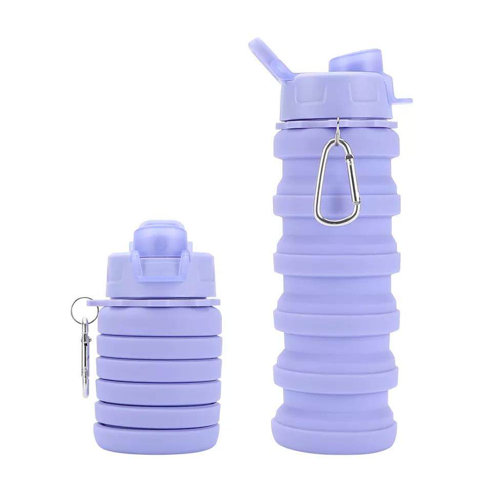 Sport Recycle Drink Collapsible Foldable Silicone Water Bottle Outdoor Sports Drink Bottle|550ml
