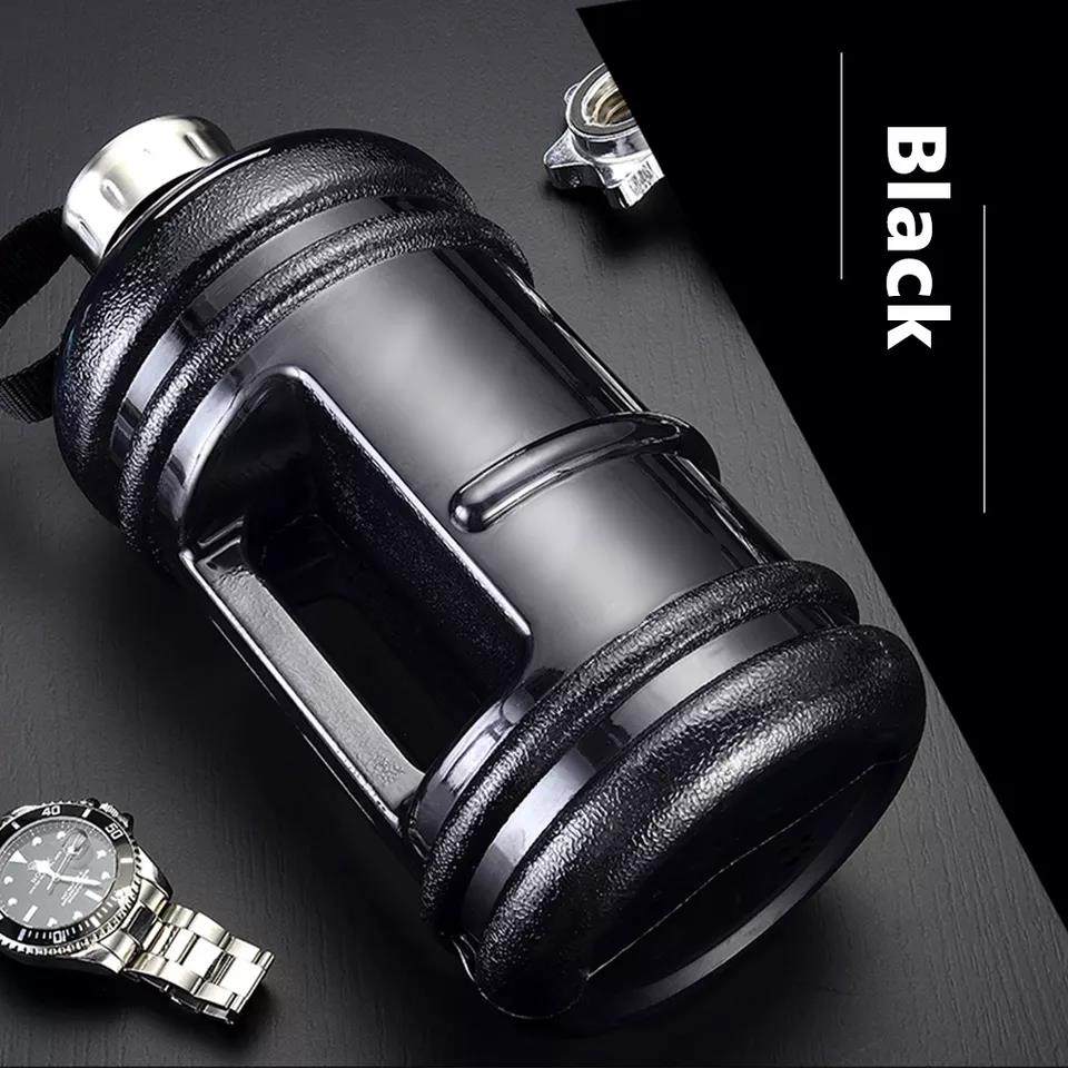 Plastic sports water bottle BPA free fitness pot with custom logo fitness gallon can|2.2L