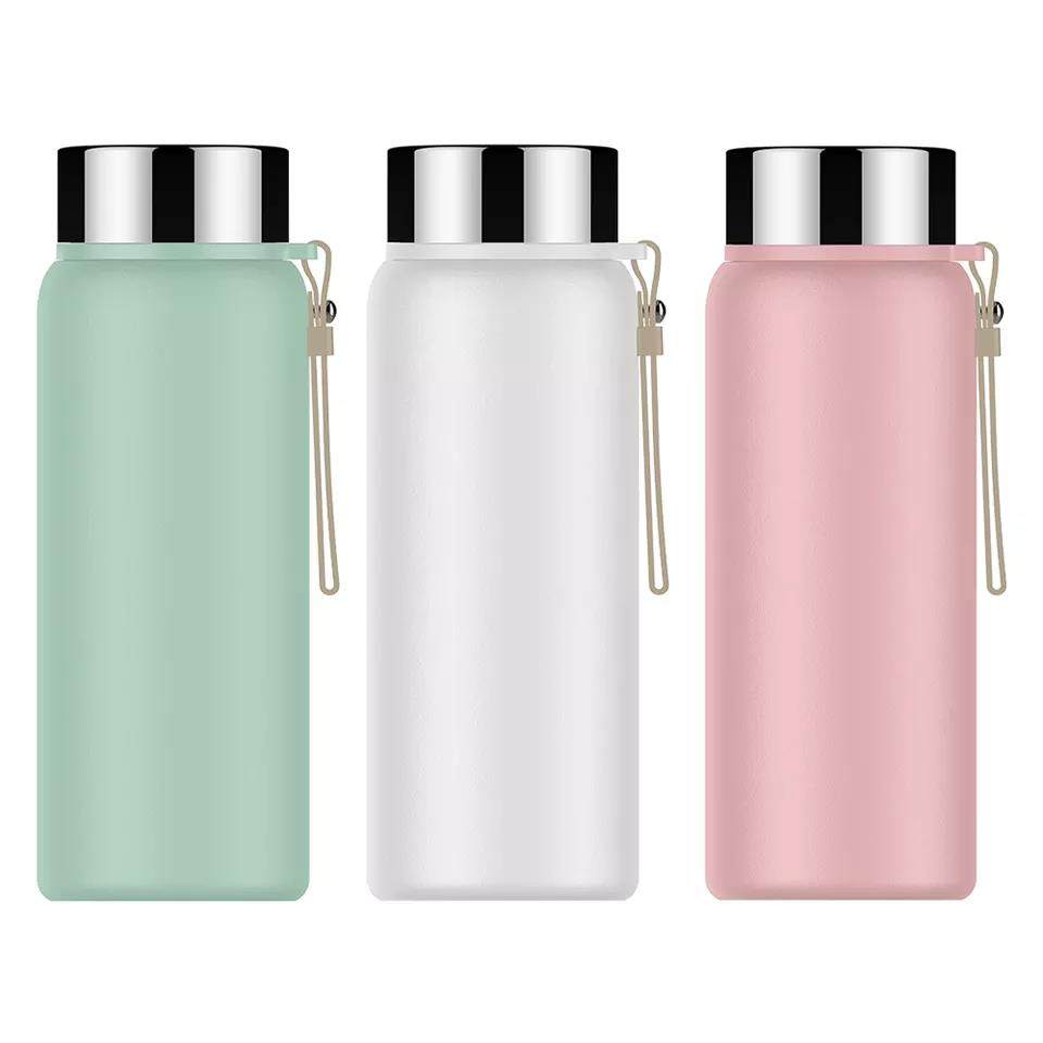 304 stainless steel vacuum bottle for sports women with belt|380ML