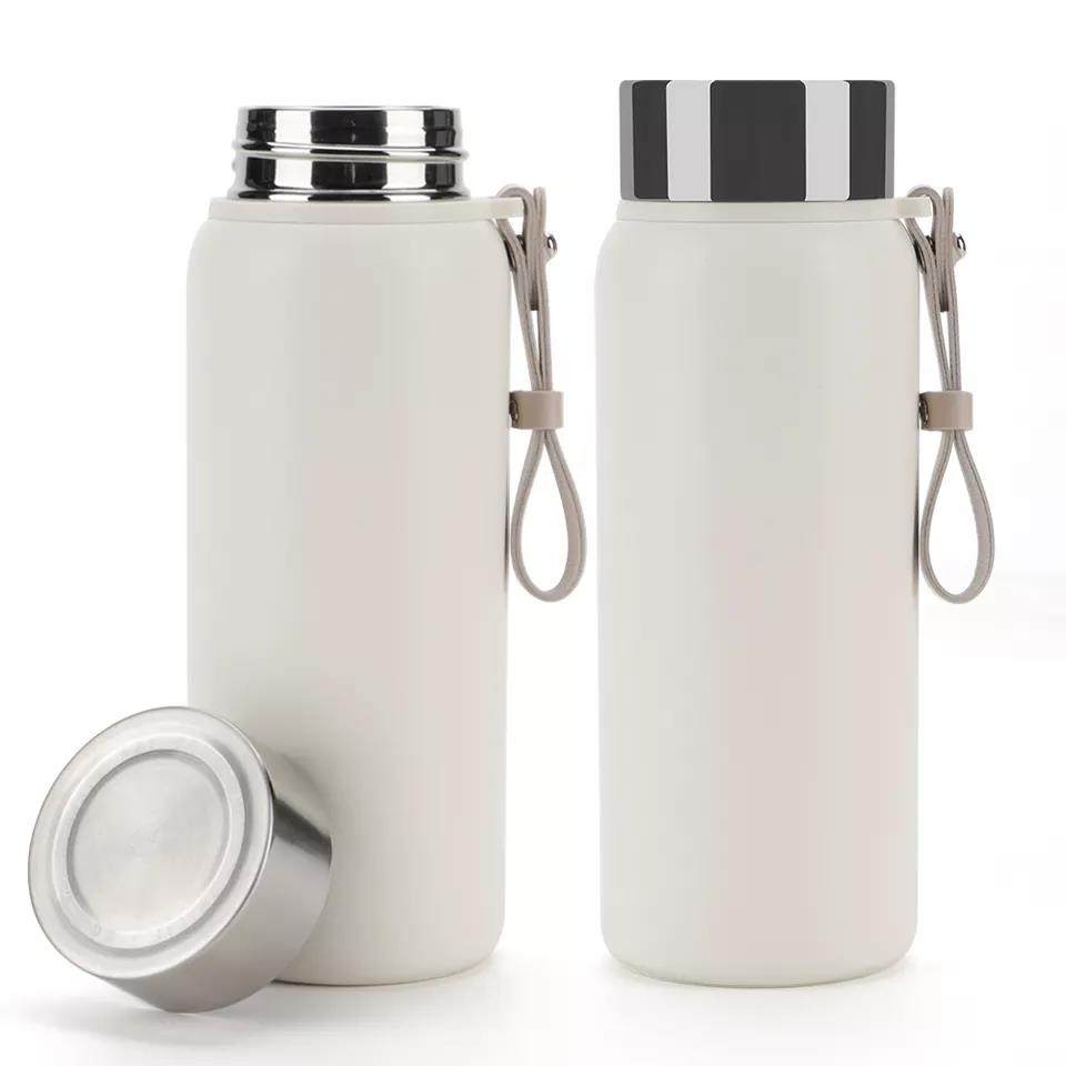 304 stainless steel vacuum bottle for sports women with belt|380ML