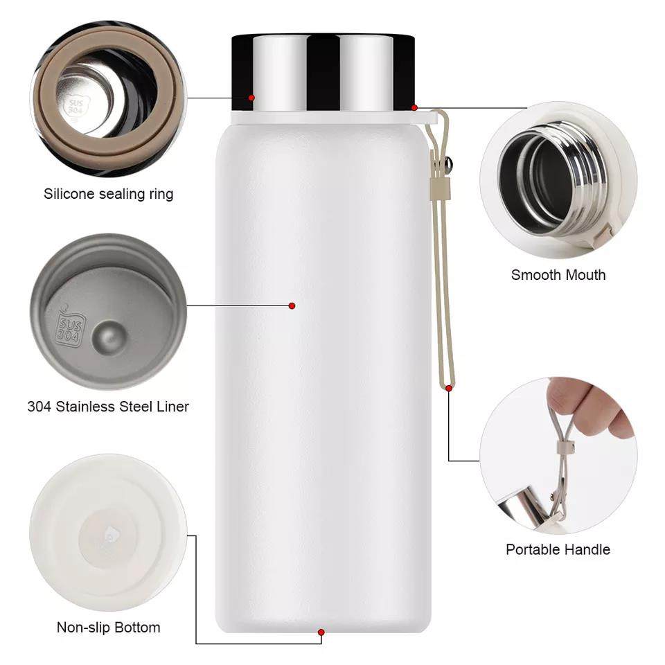 304 stainless steel vacuum bottle for sports women with belt|380ML