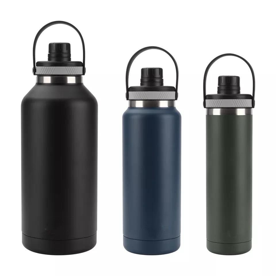 Wide mouth vacuum insulated stainless steel water bottle|2L