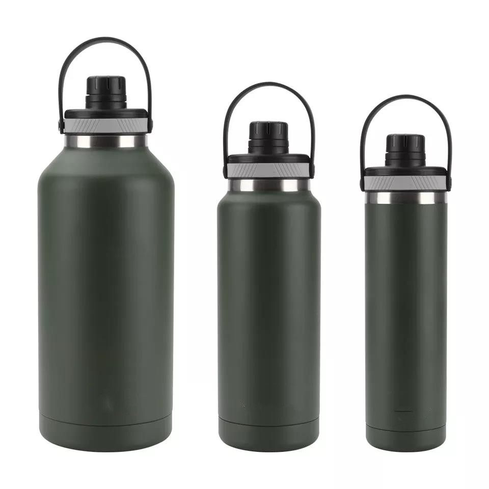 Wide mouth vacuum insulated stainless steel water bottle|2L