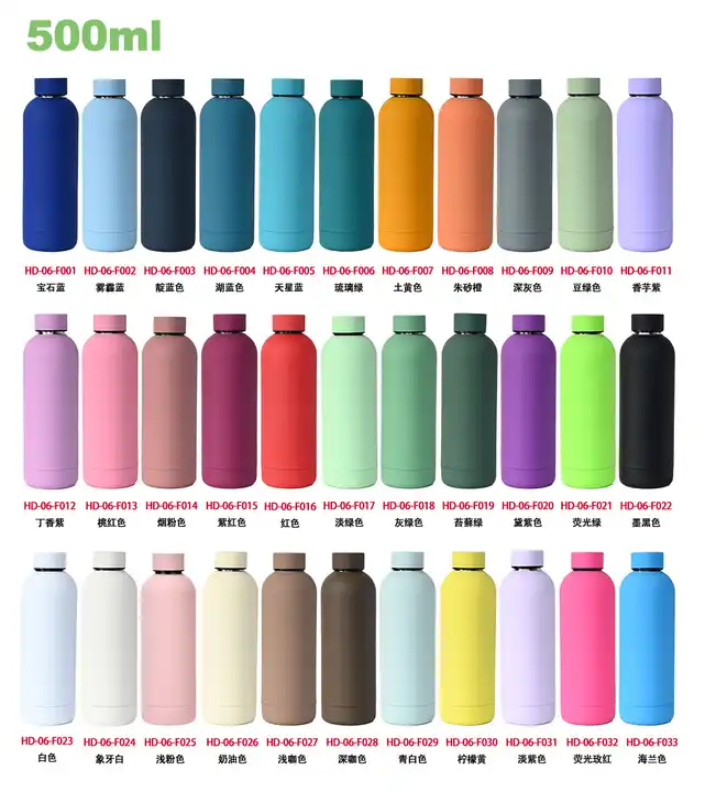 Factory custom logo double wall stainless steel cup insulated drink bottle tumbler water bottle 500 ml thermal