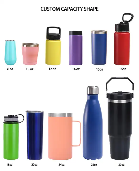 18Oz 20Oz 32Oz Double Wall Sublimation Heat Press Straight Skinny Blanks Tumbler Sports Water Bottle With Handle