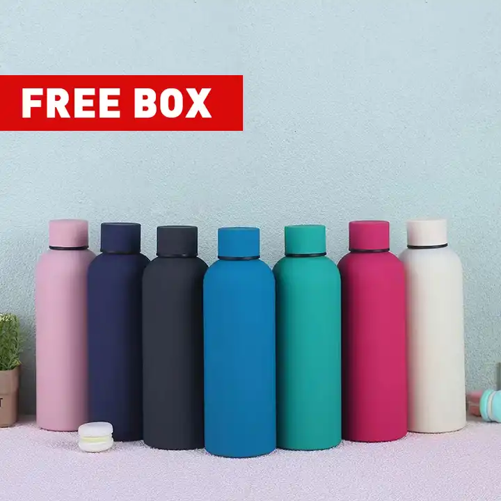 customized color logo reusable gym sport metal bottles sublimation stainless steel vacuum flasks thermos drinking water bottle