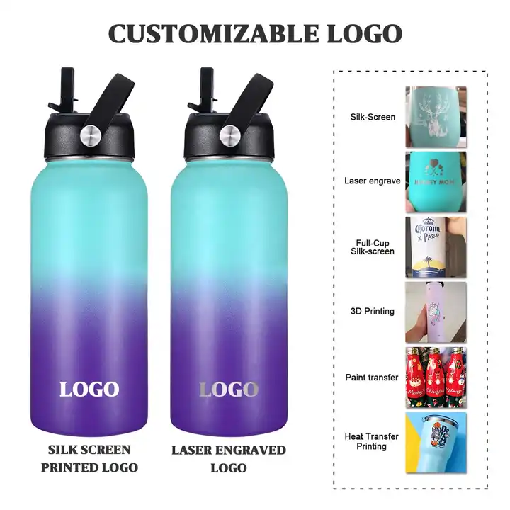 wide thermo water bottle sports vacuum travel 32oz stainless steel gym tumblers insulated aquaflask water bottle