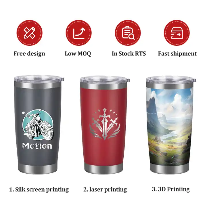 custom logo stainless steel vacuum insulated tumbler coffee travel mug | 20oz