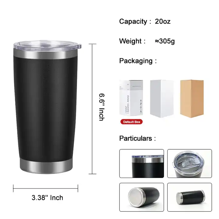 custom logo stainless steel vacuum insulated tumbler coffee travel mug | 20oz