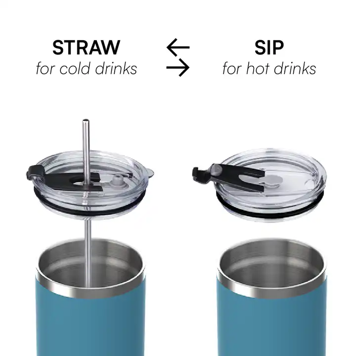 tumbler with Lids and straws insulated coffee mug water cup | 30oz