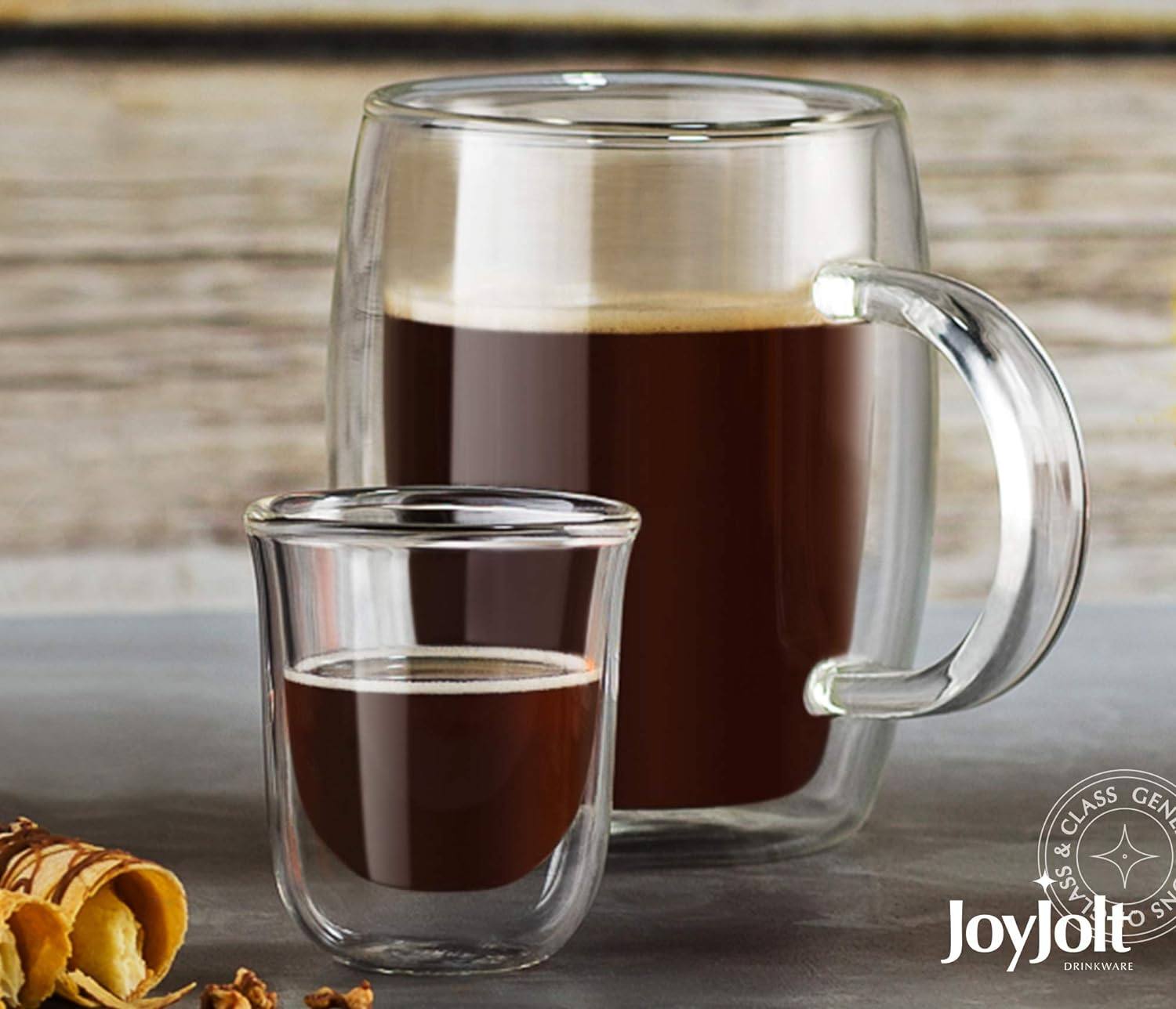 Double espresso glass coffee cup (2-piece set) |2 oz