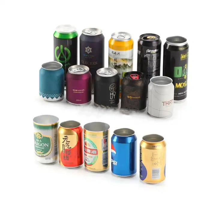 202 easy open aluminum 330ml customized printing beer beverage can with Lids food jars