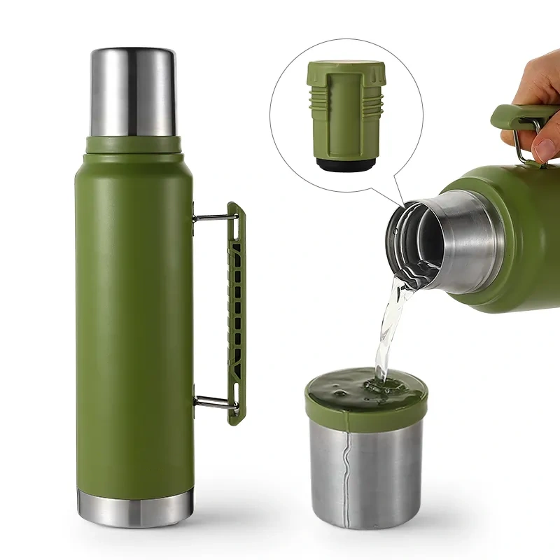 vacuum insulated stainless steel water bottle for camping | 40oz
