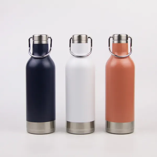 thermal water bottle vacuum flask with handle lid | 16oz