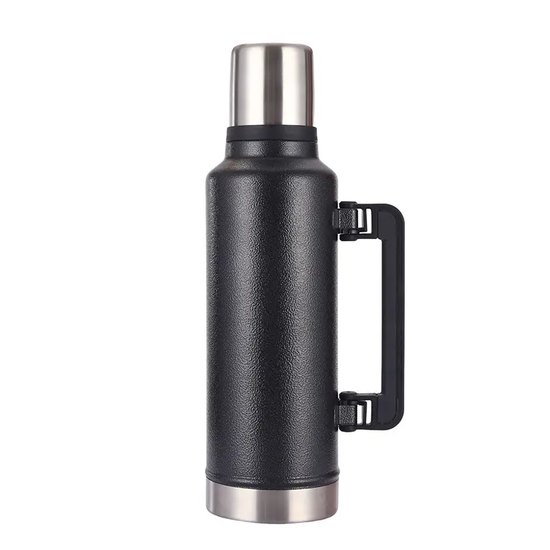 stainless steel thermal water bottle thermos pot vacuum travel flask with handle | 43oz