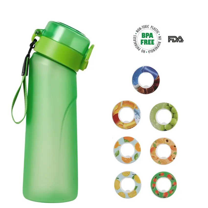 sport water bottle plastic straw water bottle with scent ring