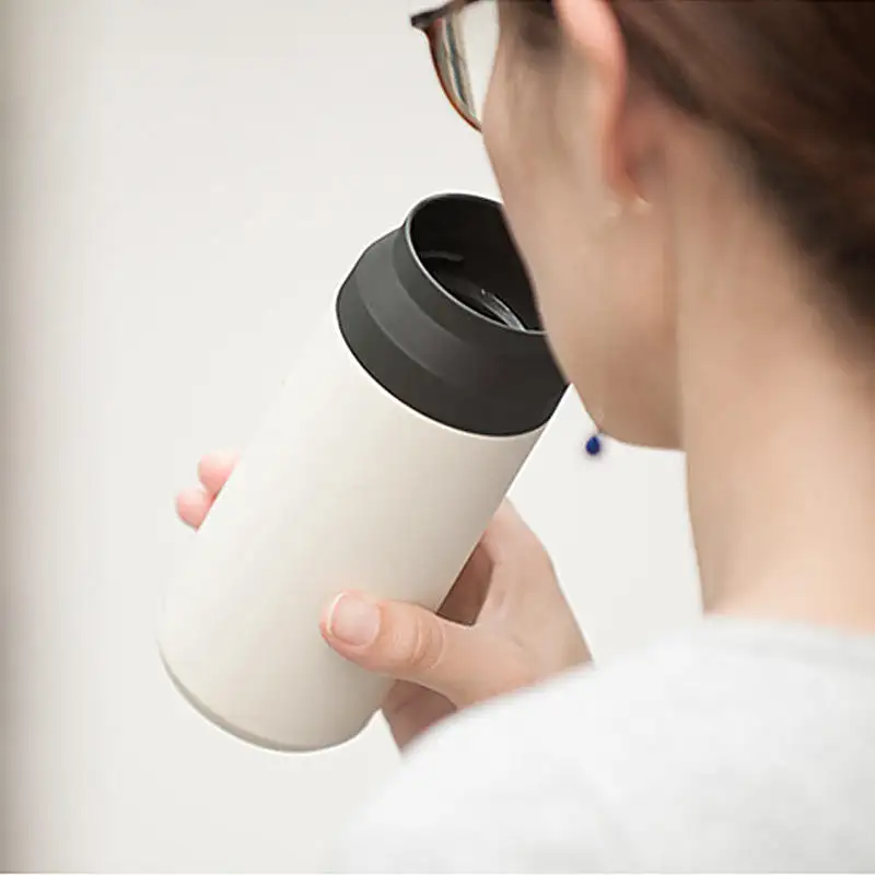 12 oz / 17 oz Double Wall Insulation Travel Tumbler Coffee Cup Stainless Steel Water Bottle Japanese Food Jar Thermos