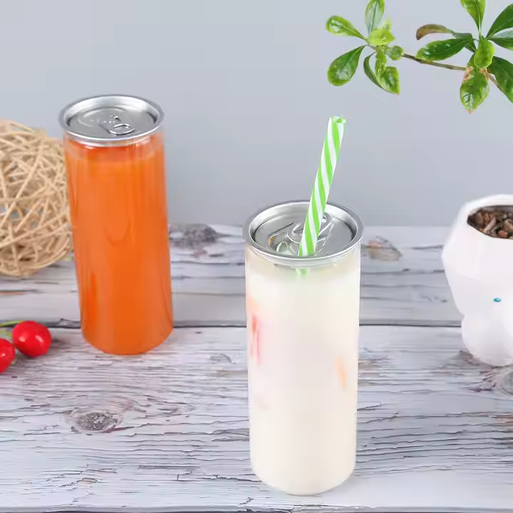 Clear 250ml/330ml PET Beverage Bottle with Aluminum Cap – Durable, Food-Grade & Customizable